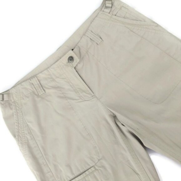 Theory Cargo Pants Fanyon Spirit Capri Khaki Stretch Twill Pockets Neutral 8 - Picture 4 of 7